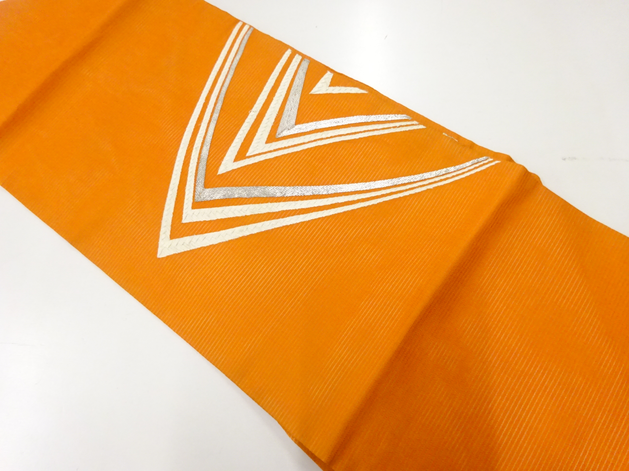 リサイクル　抽象模様刺繍名古屋帯